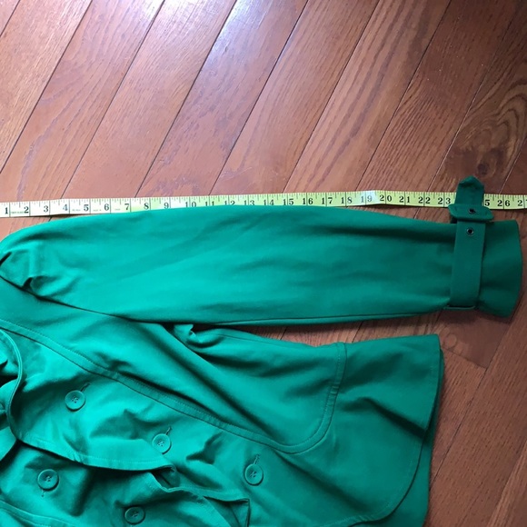 INC International Concepts Green ruffle button down & zipper jacket size Large - Picture 14 of 14